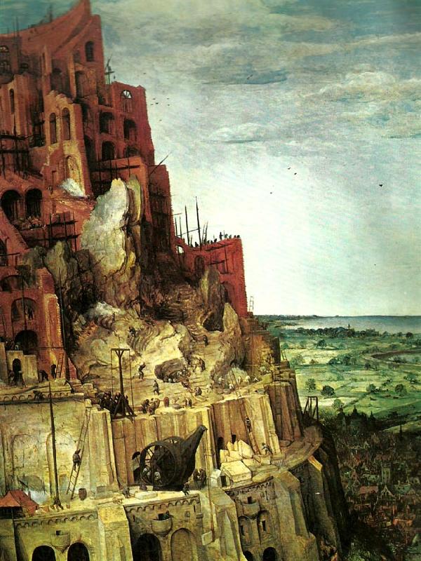 Pieter Bruegel detalj fran babels torn Norge oil painting art